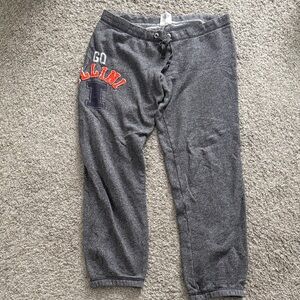 PINK Jogger Sweatpants with 'Go Illini' Graphic